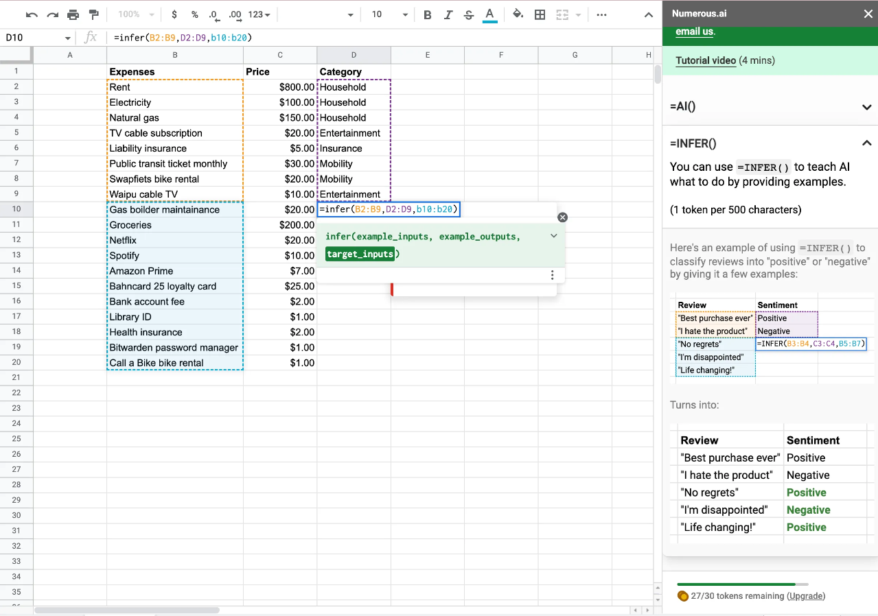 GPT Formula AI Powered Excel Google Sheets Formula, 59 OFF